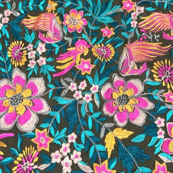 Orange and Pink A-line Mini Skirt Resort Wear - Picture 2 of 10